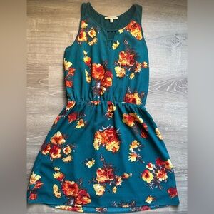 41 Hawthorn Kids Floral Dress - Teal and Red